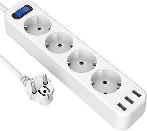 Presa Multipla con 4 Prese e 3 USB a metà prezzo